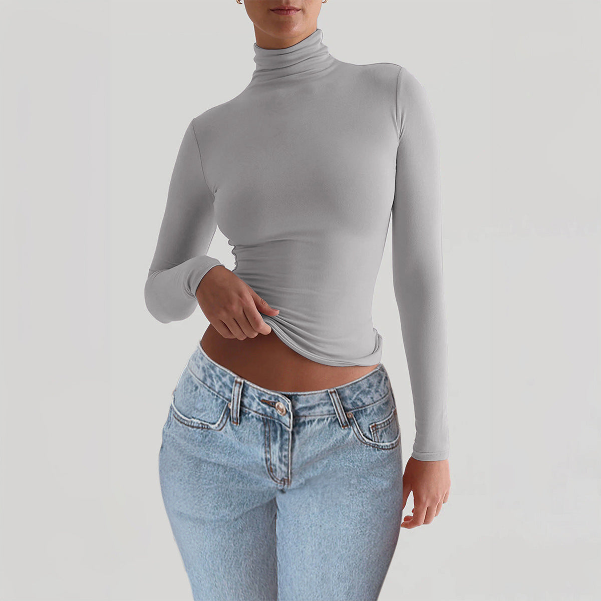 Turtleneck T-shirt Long-sleeved Pullover