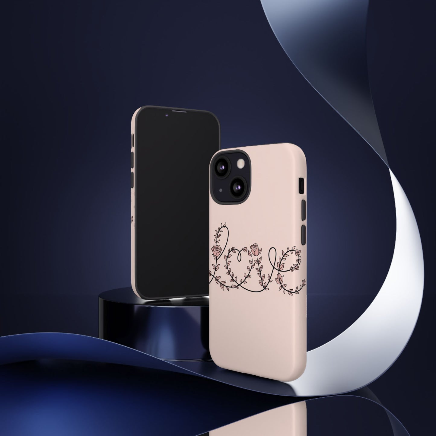 Floral 'Love' Tough Phone Case — Pink Botanical Protective Cover