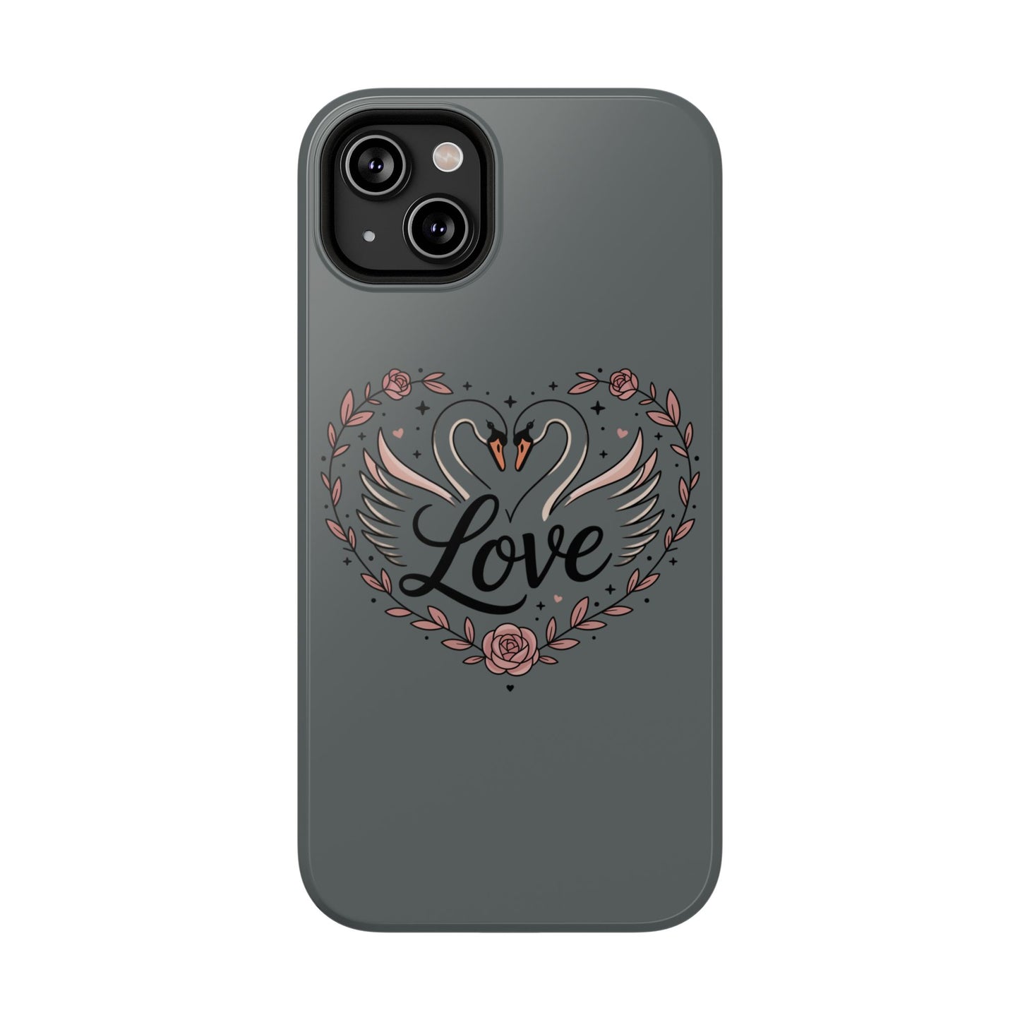 Phone Case — Romantic Swan 'Love' Impact-Resistant Protective Case