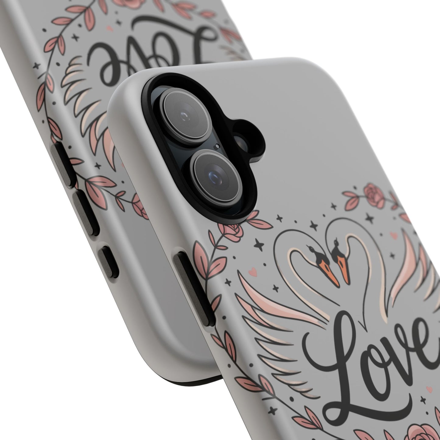Phone Case — Swans Heart Love Floral Protective Tough Case