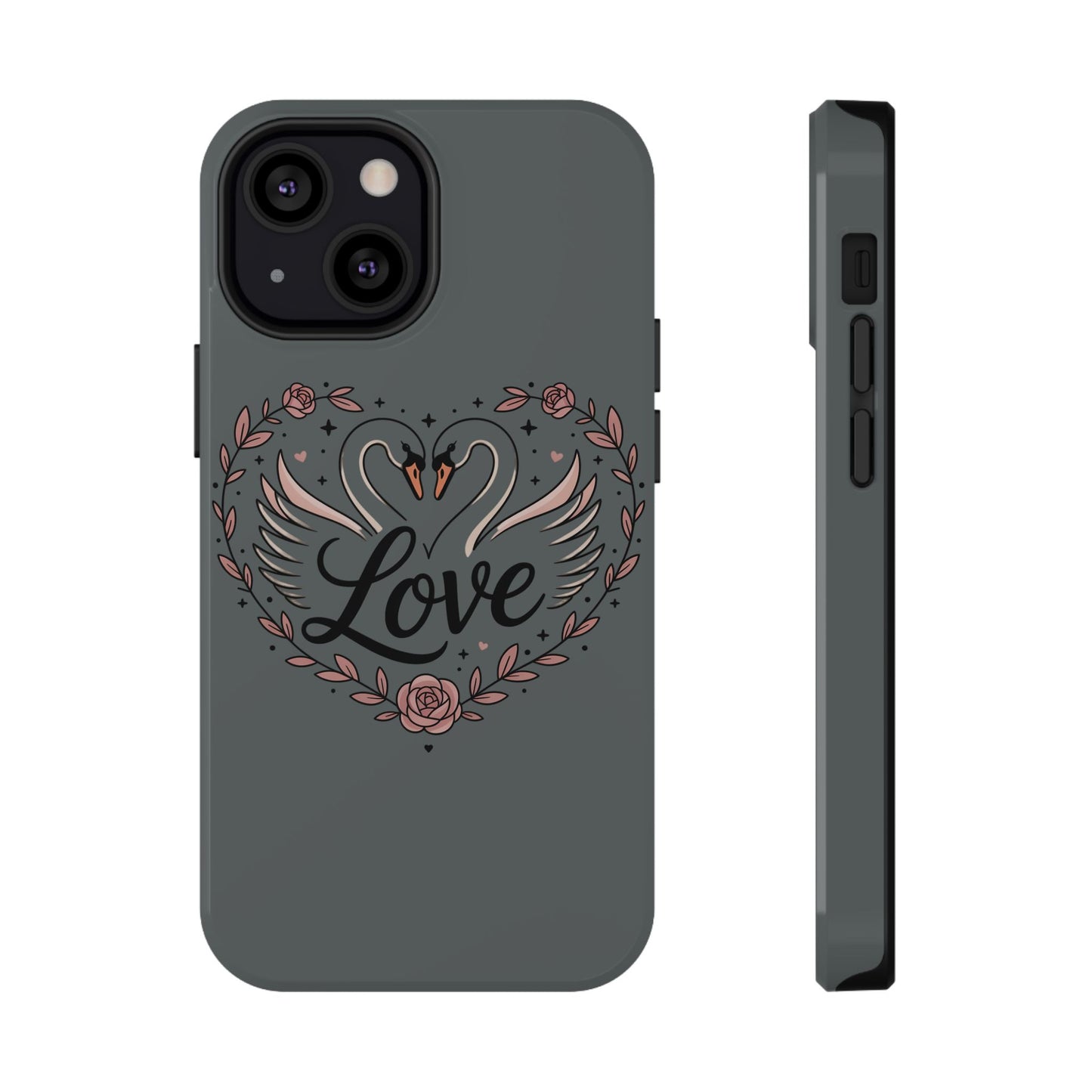 Phone Case — Romantic Swan 'Love' Impact-Resistant Protective Case