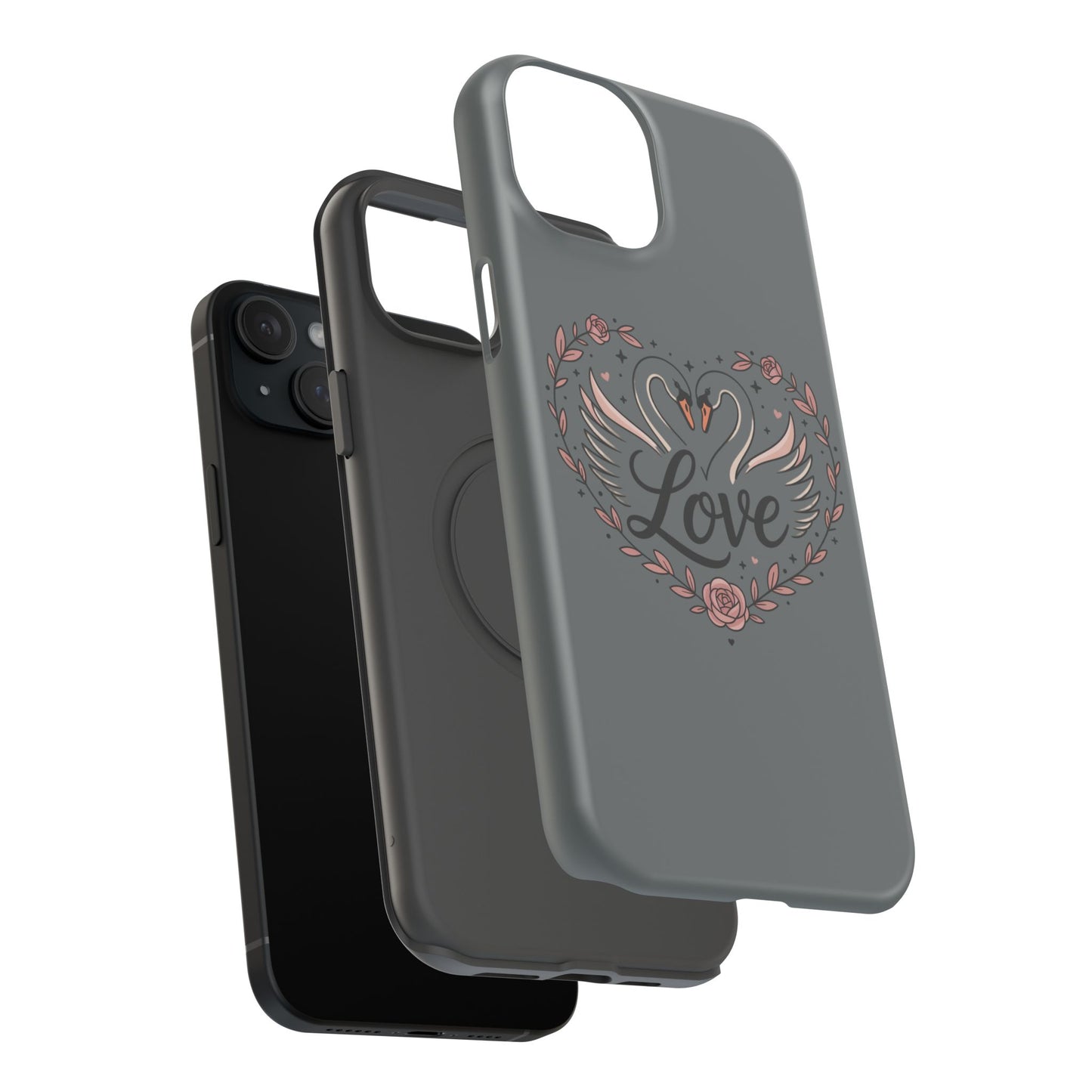 Phone Case — Romantic Swan 'Love' Impact-Resistant Protective Case