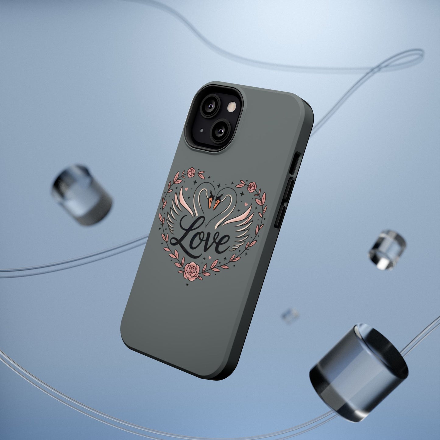 Phone Case — Romantic Swan 'Love' Impact-Resistant Protective Case
