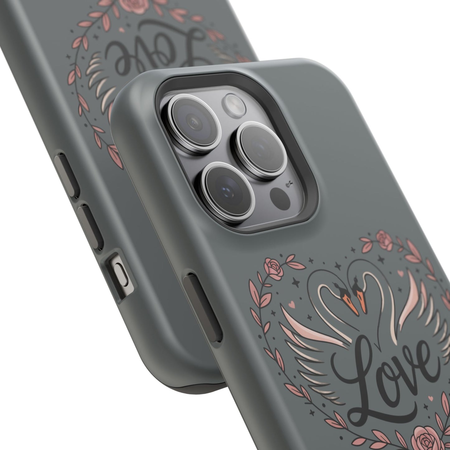 Phone Case — Romantic Swan 'Love' Impact-Resistant Protective Case