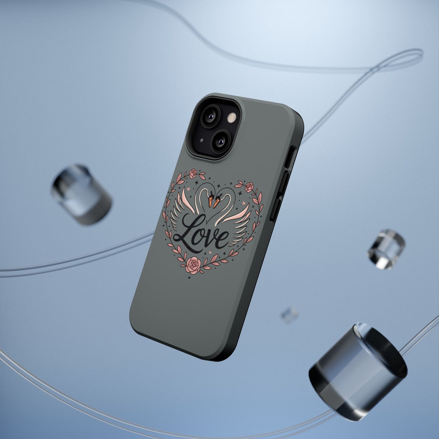 Phone Case — Romantic Swan 'Love' Impact-Resistant Protective Case