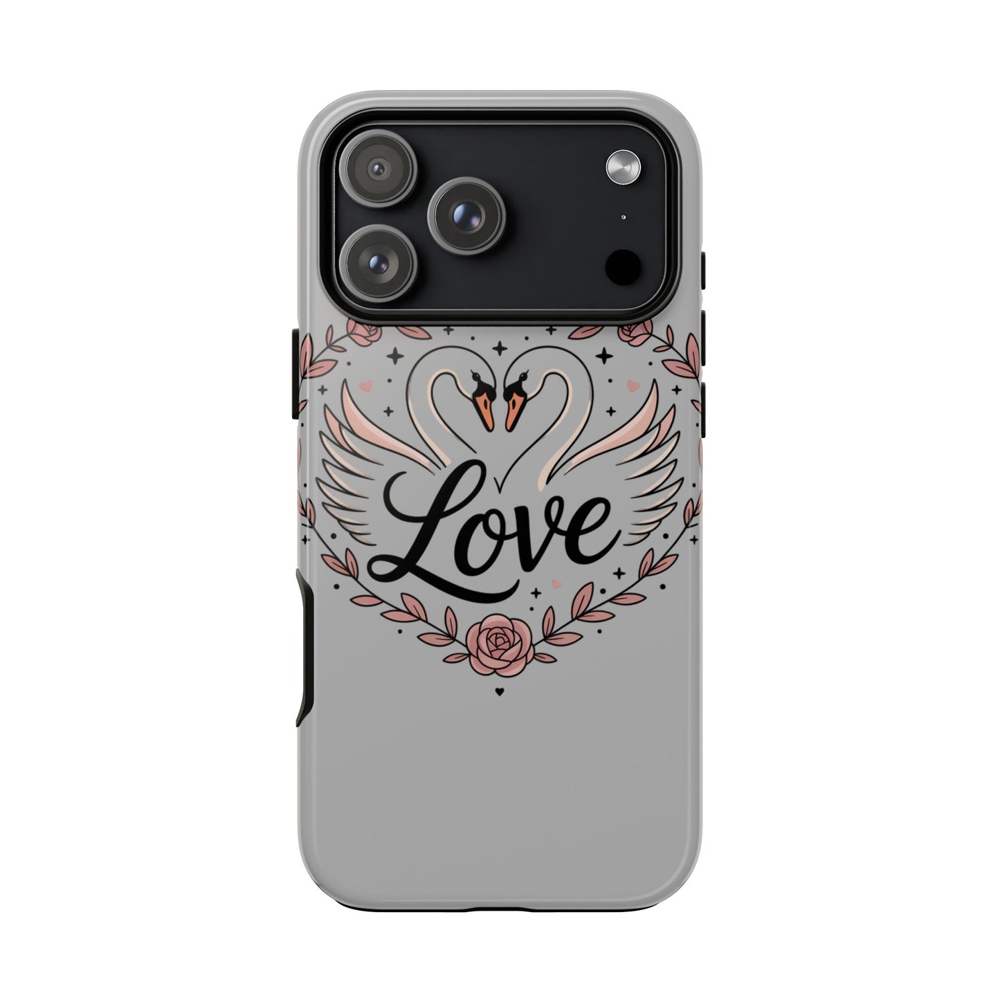 Phone Case — Swans Heart Love Floral Protective Tough Case