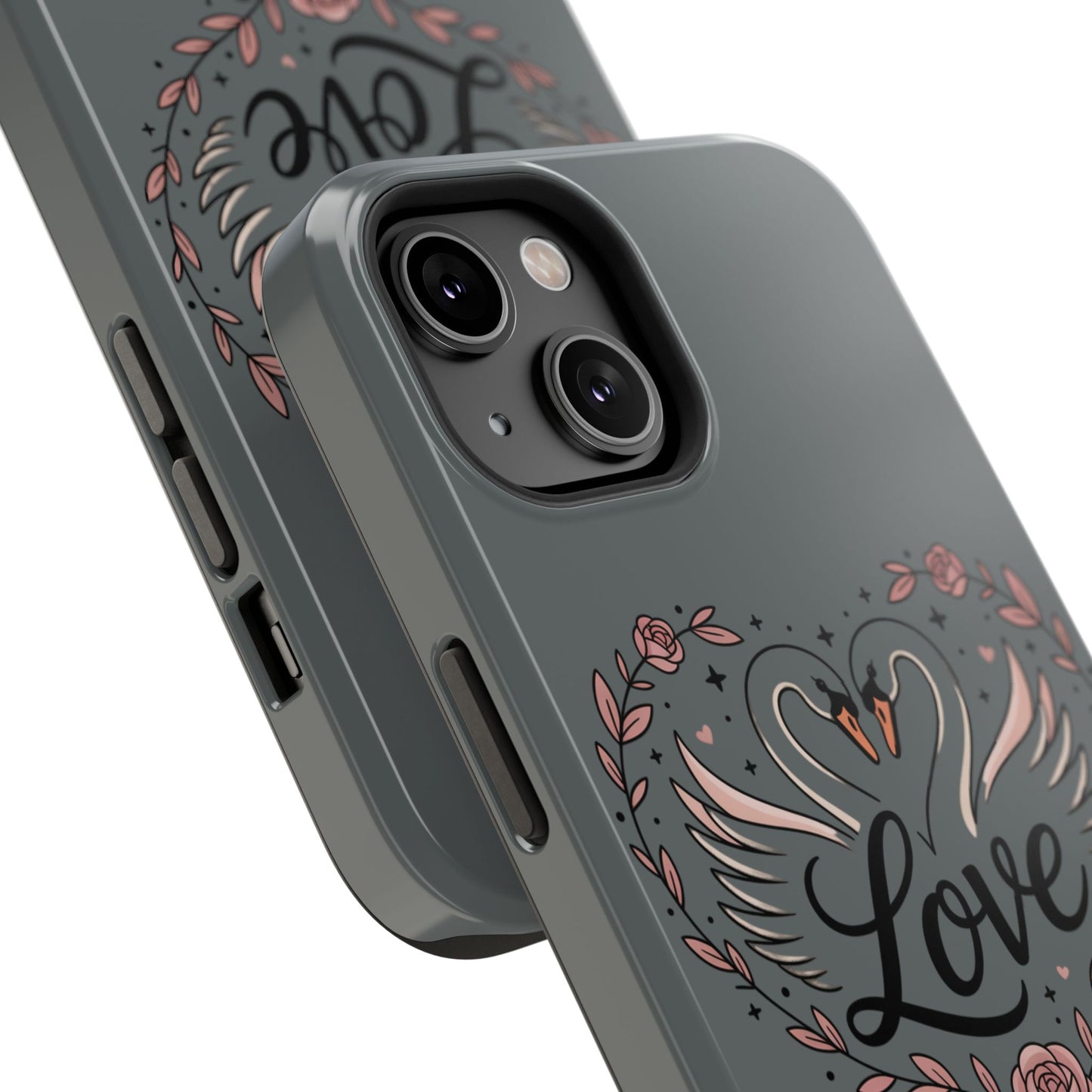 Phone Case — Romantic Swan 'Love' Impact-Resistant Protective Case