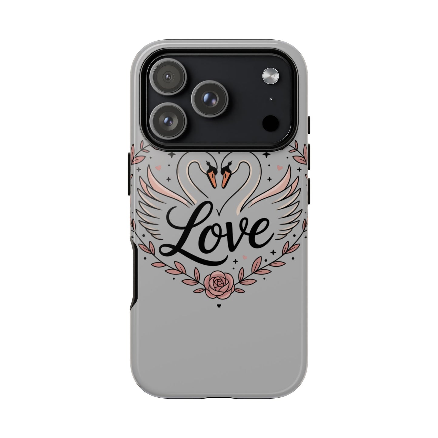 Phone Case — Swans Heart Love Floral Protective Tough Case