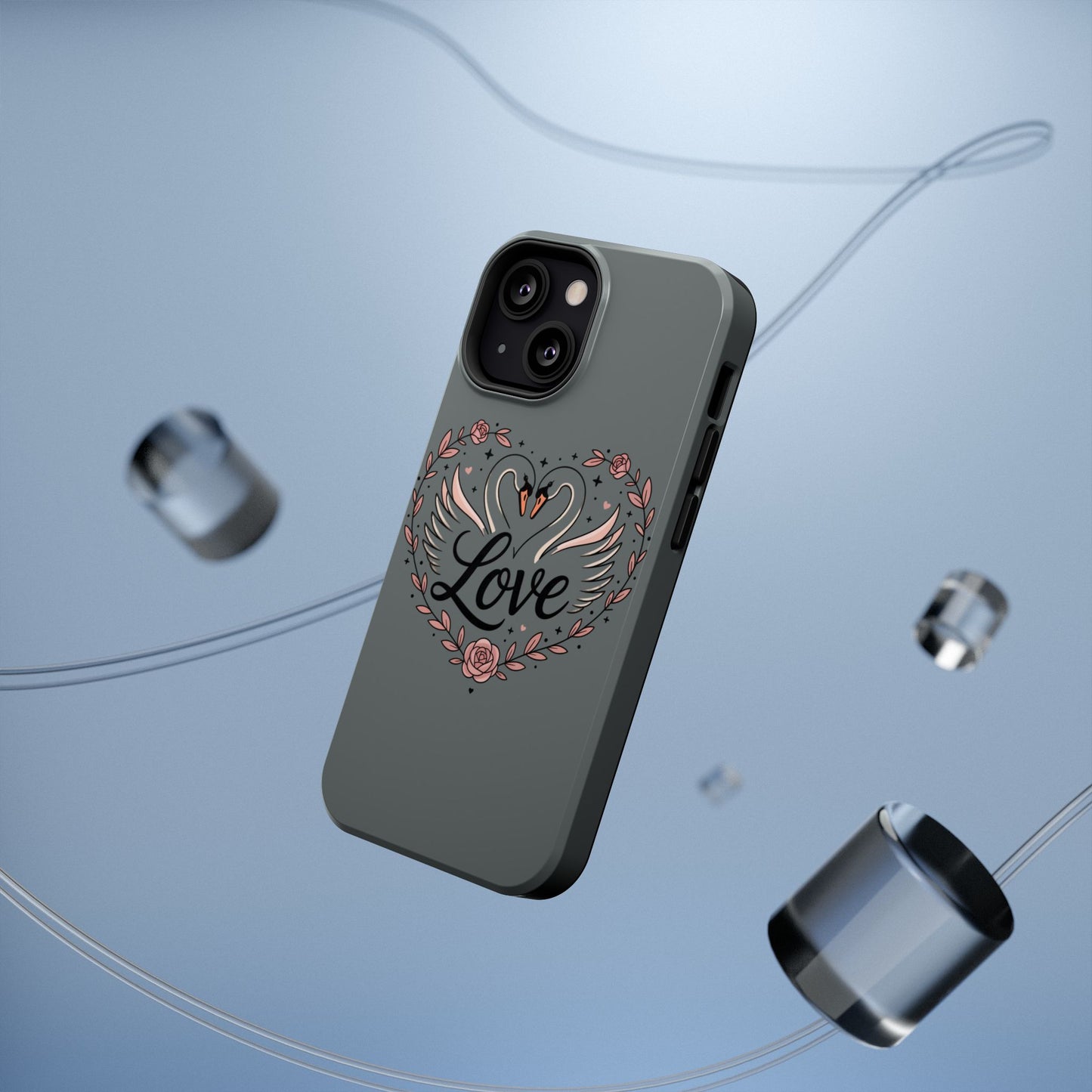 Phone Case — Romantic Swan 'Love' Impact-Resistant Protective Case