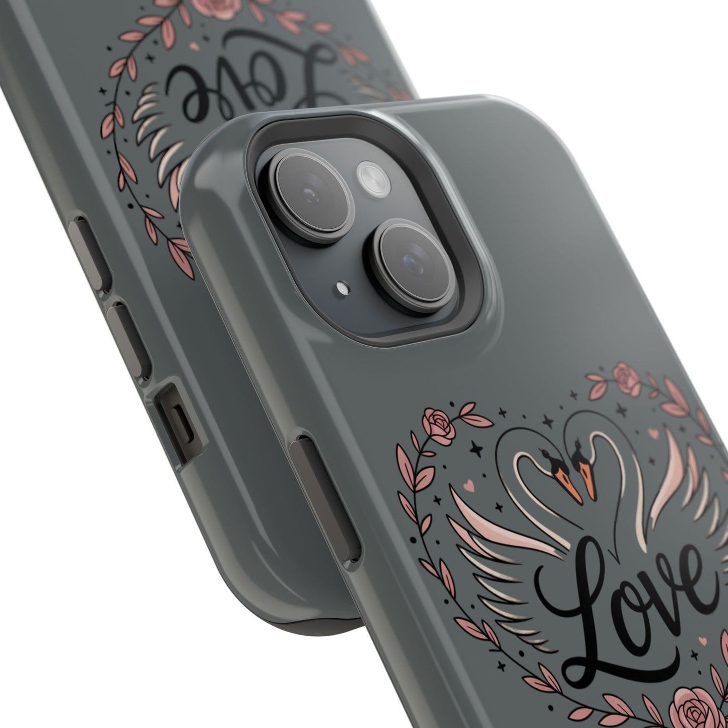 Phone Case — Romantic Swan 'Love' Impact-Resistant Protective Case