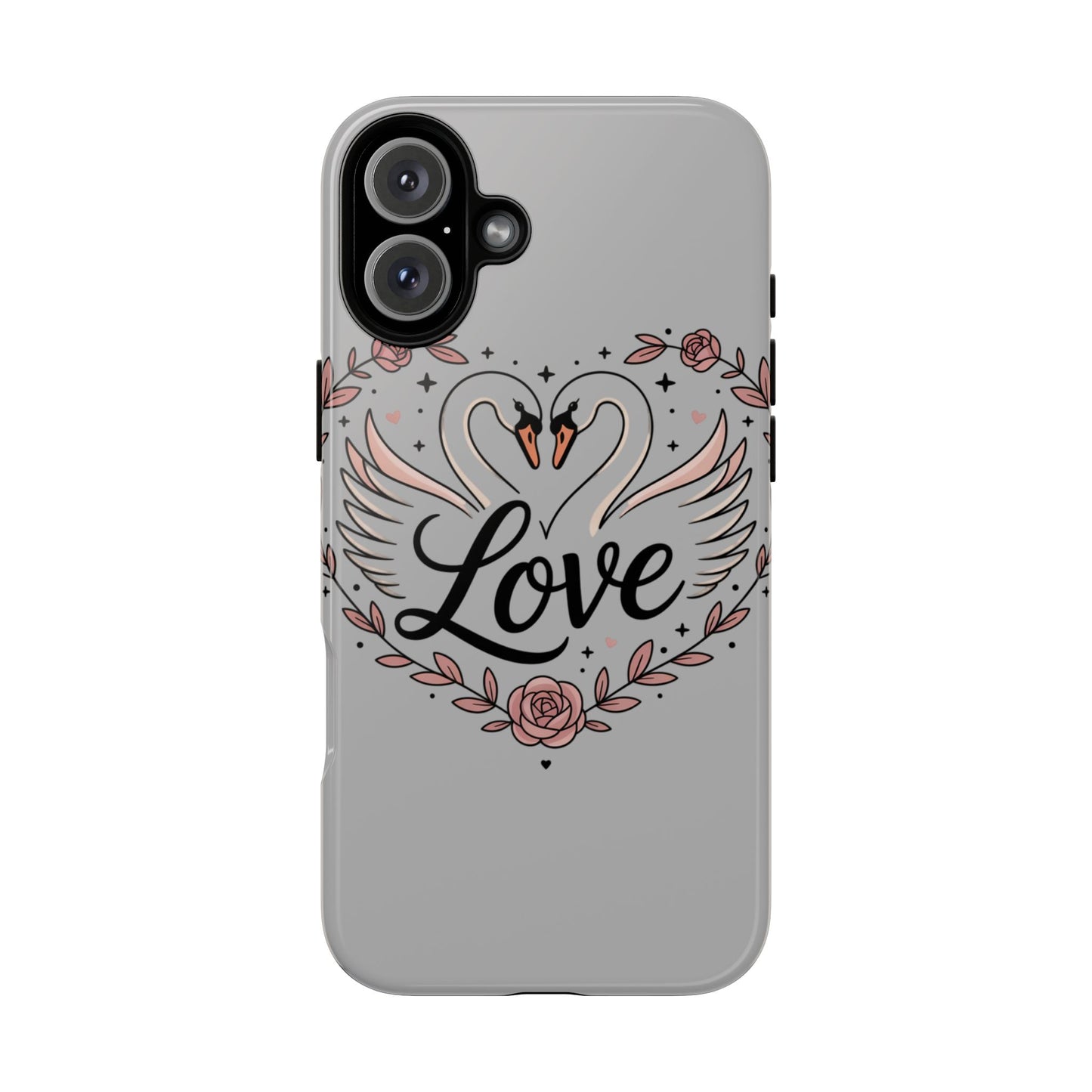 Phone Case — Swans Heart Love Floral Protective Tough Case