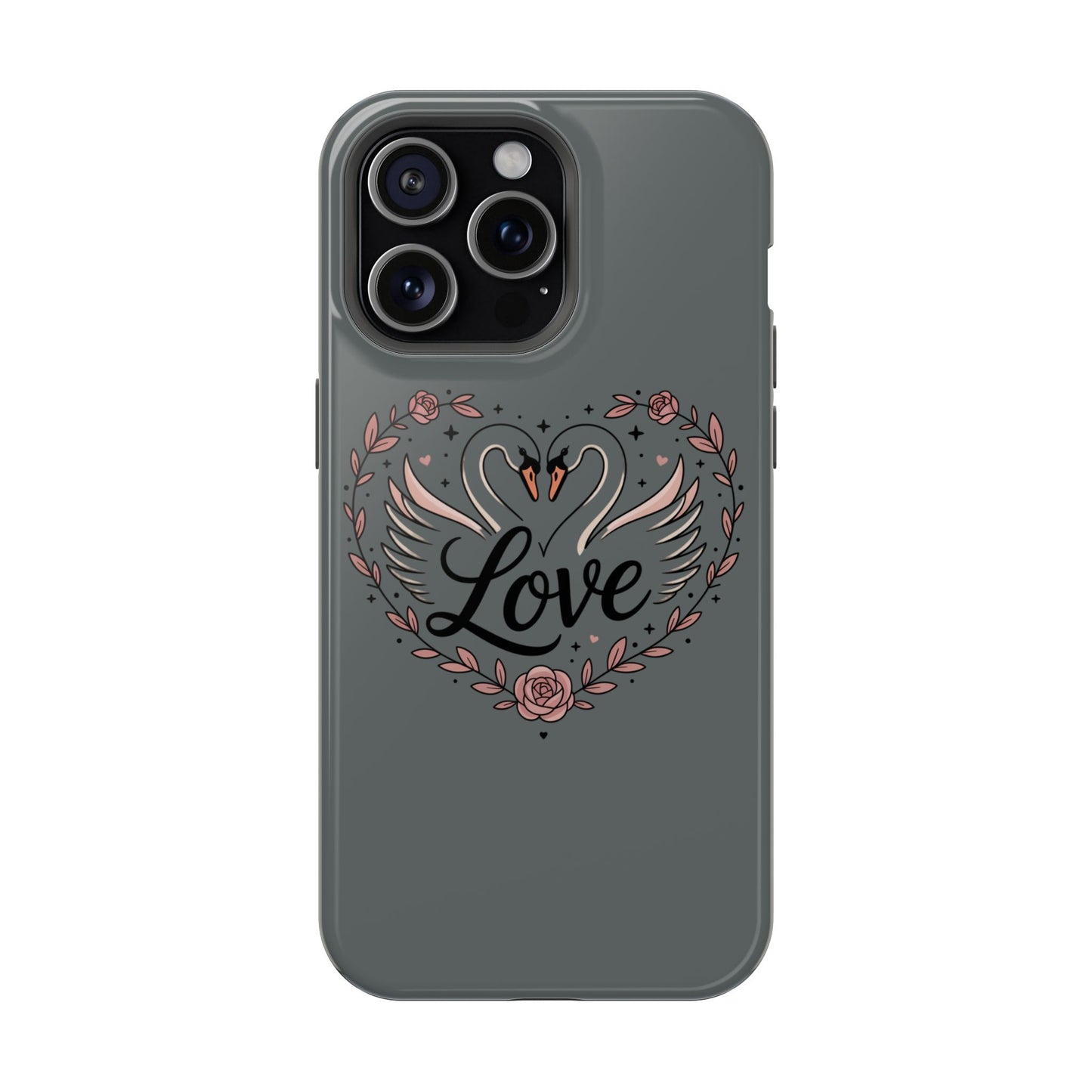 Phone Case — Romantic Swan 'Love' Impact-Resistant Protective Case