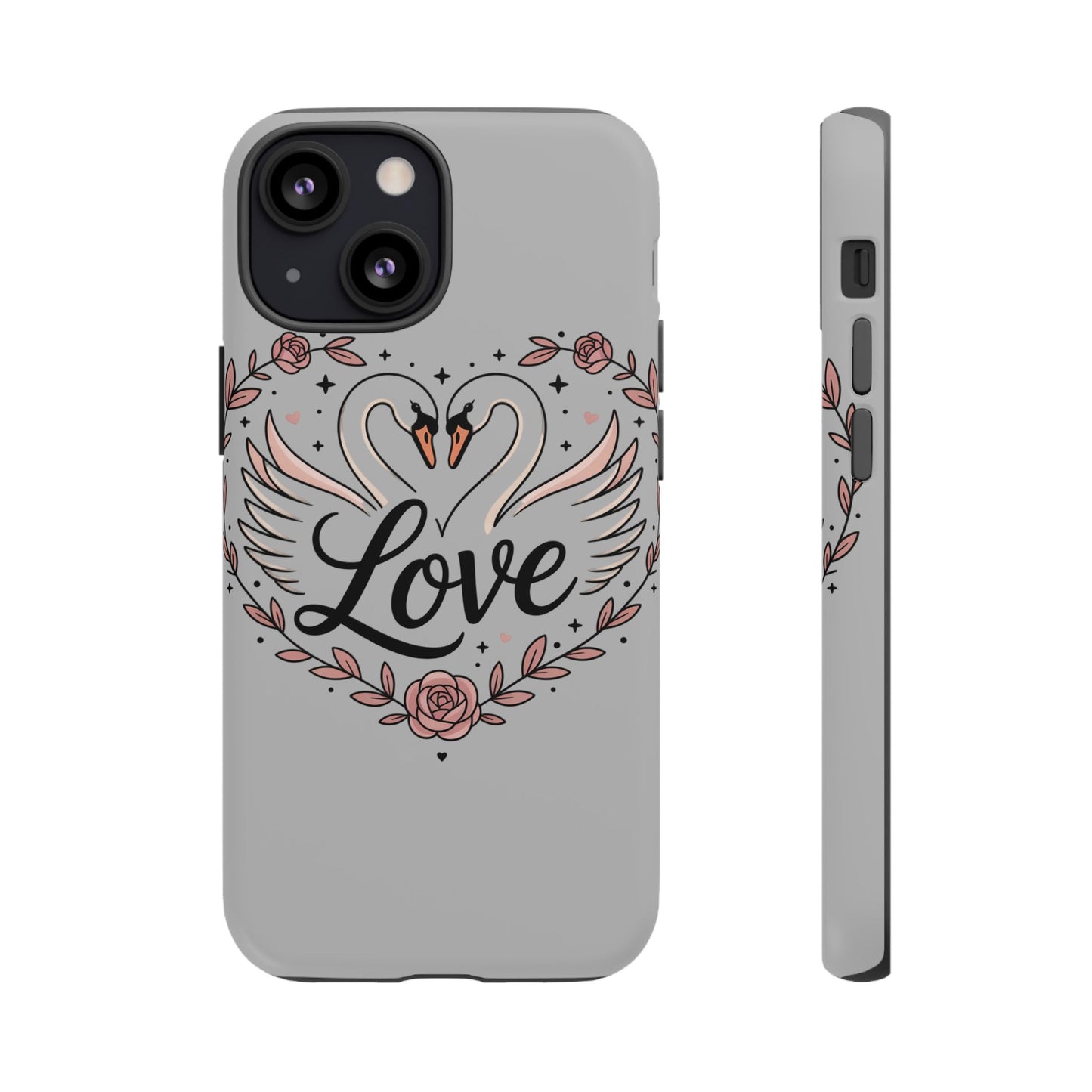 Phone Case — Swans Heart Love Floral Protective Tough Case
