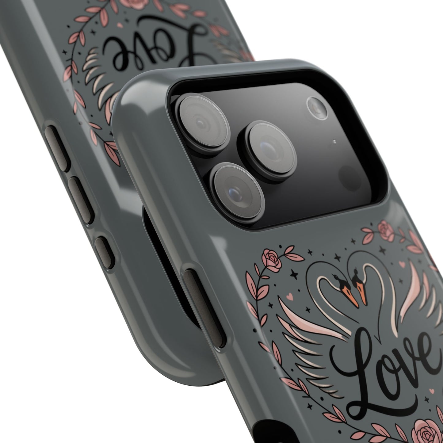 Phone Case — Romantic Swan 'Love' Impact-Resistant Protective Case