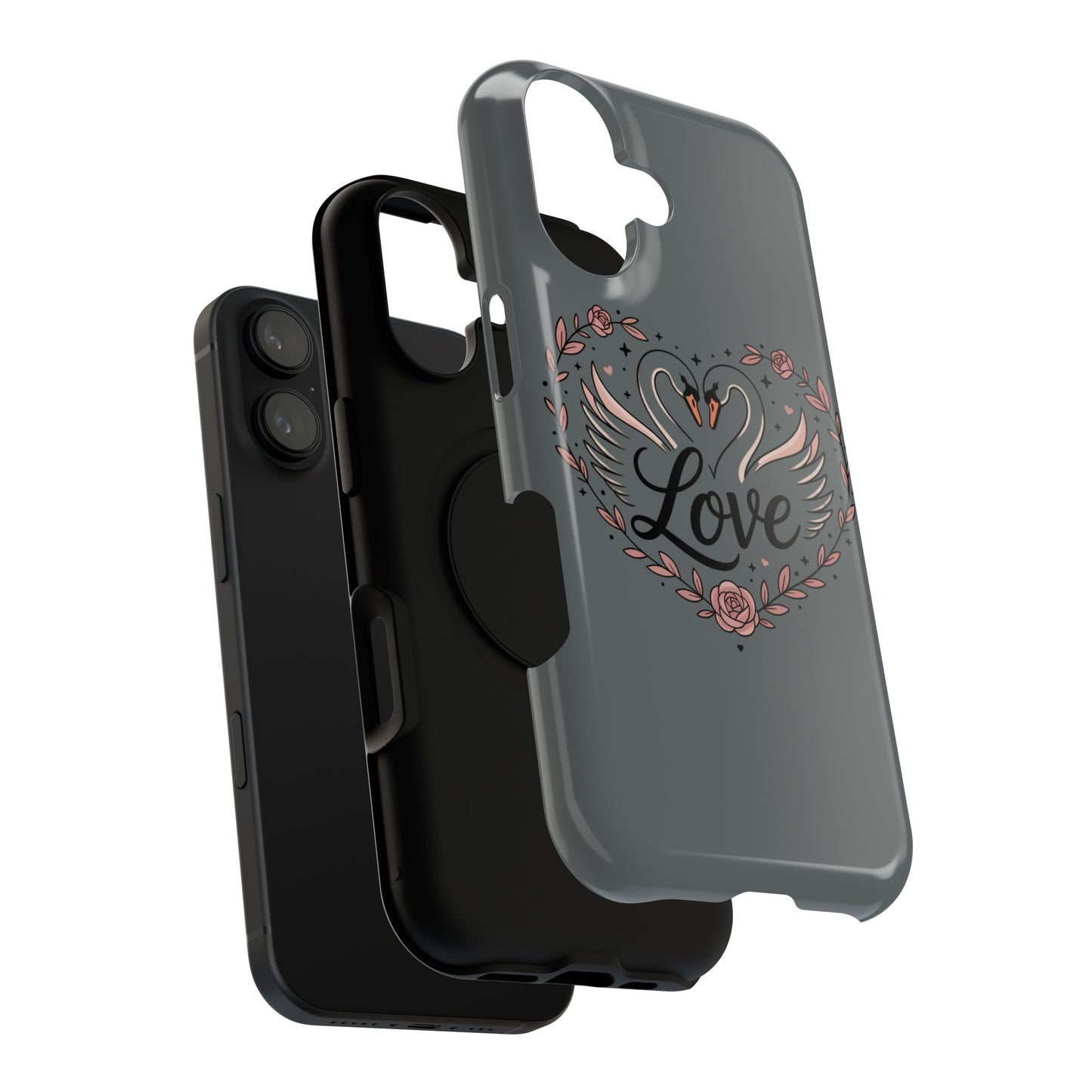 Phone Case — Romantic Swan 'Love' Impact-Resistant Protective Case