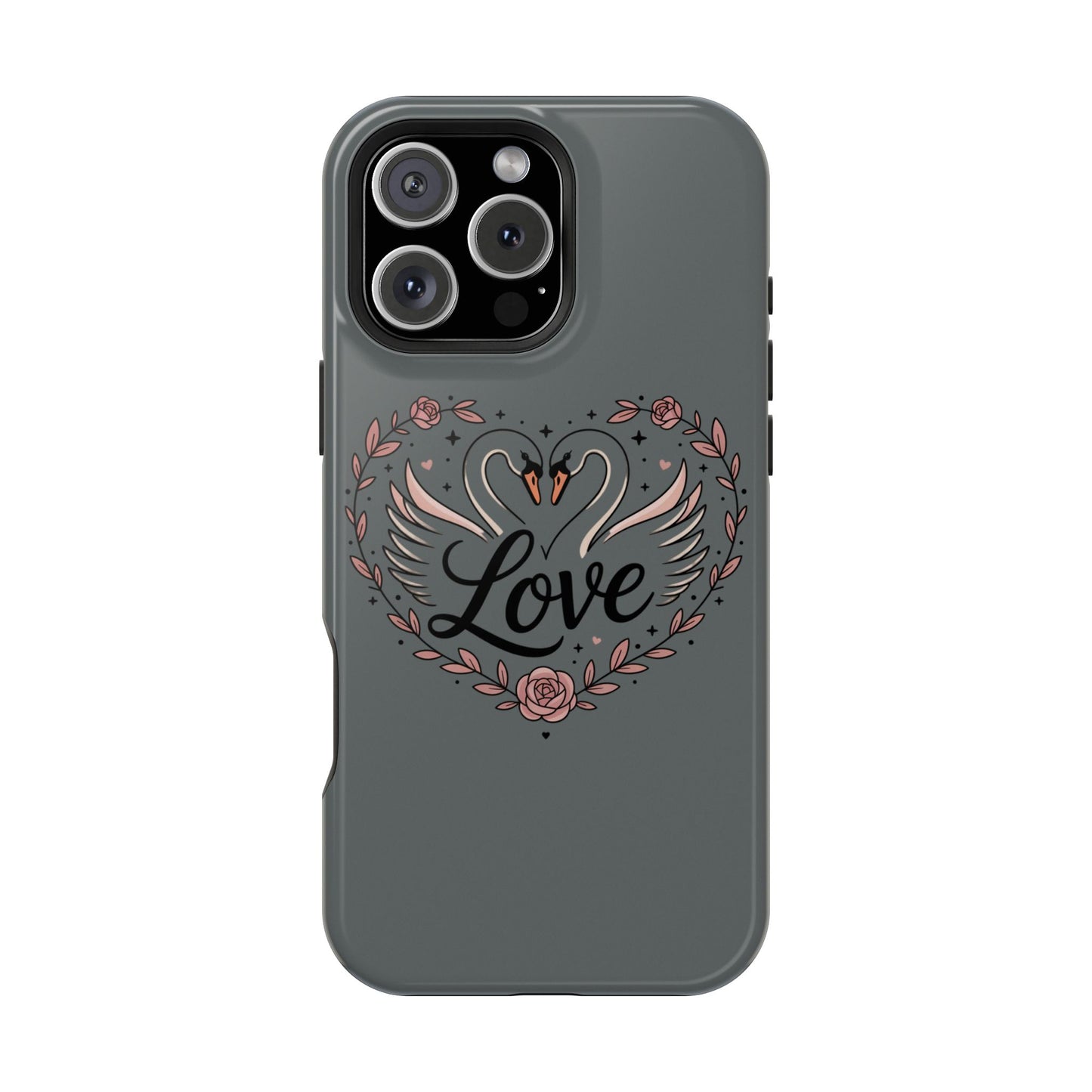 Phone Case — Romantic Swan 'Love' Impact-Resistant Protective Case