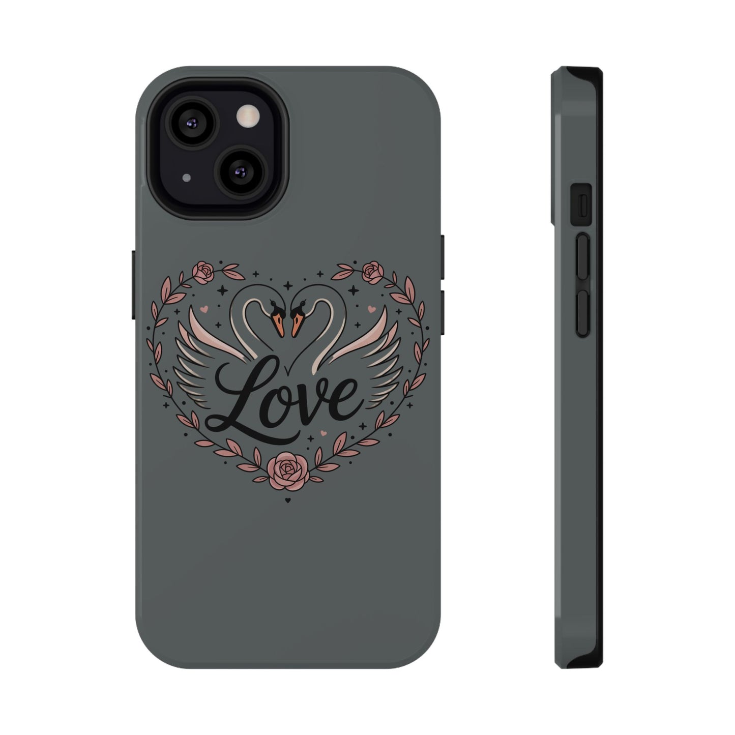 Phone Case — Romantic Swan 'Love' Impact-Resistant Protective Case
