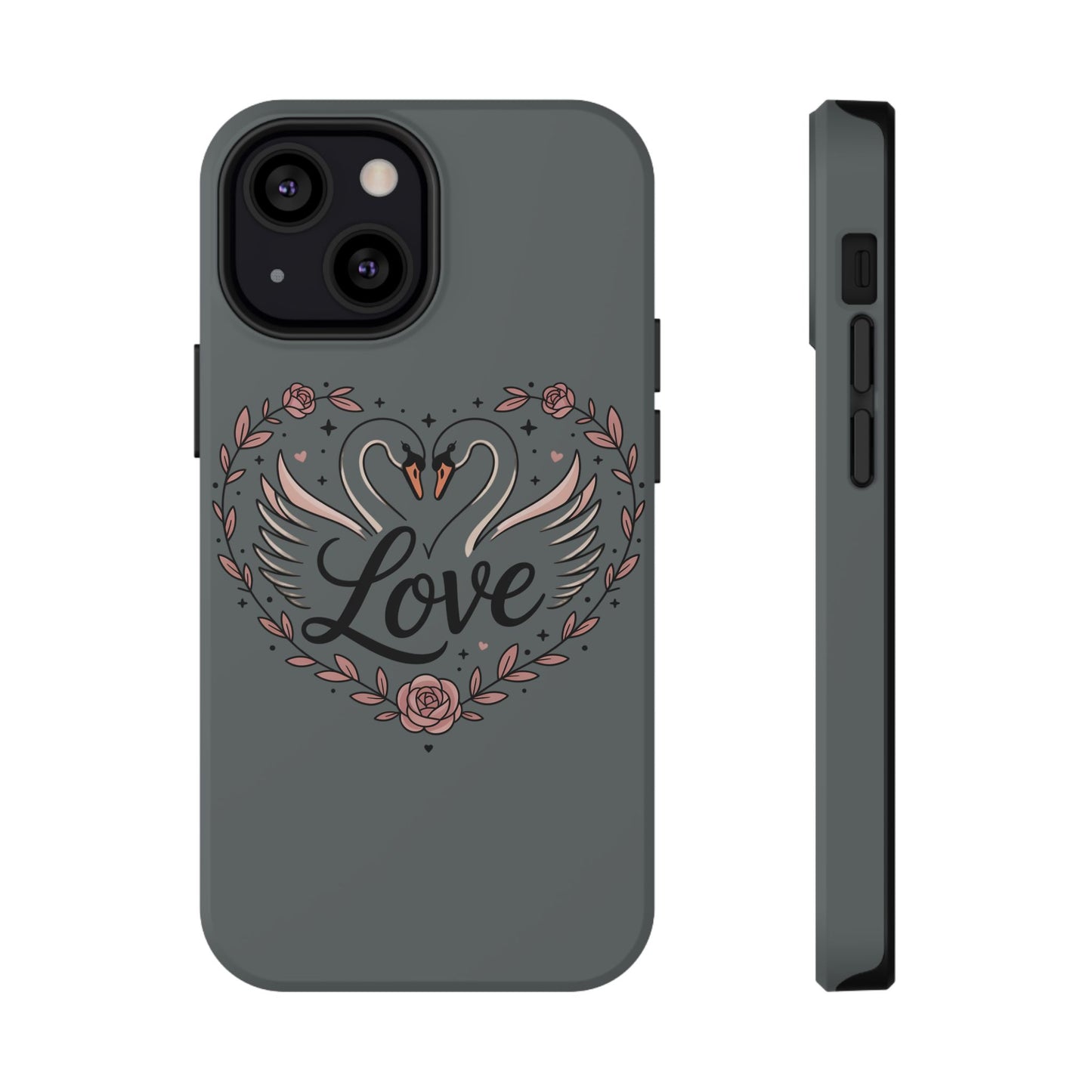Phone Case — Romantic Swan 'Love' Impact-Resistant Protective Case