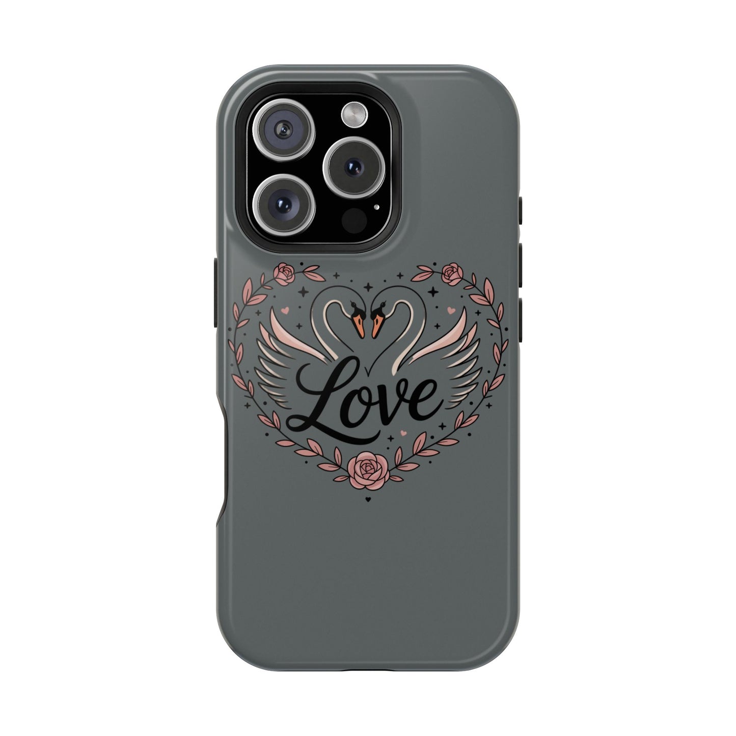 Phone Case — Romantic Swan 'Love' Impact-Resistant Protective Case