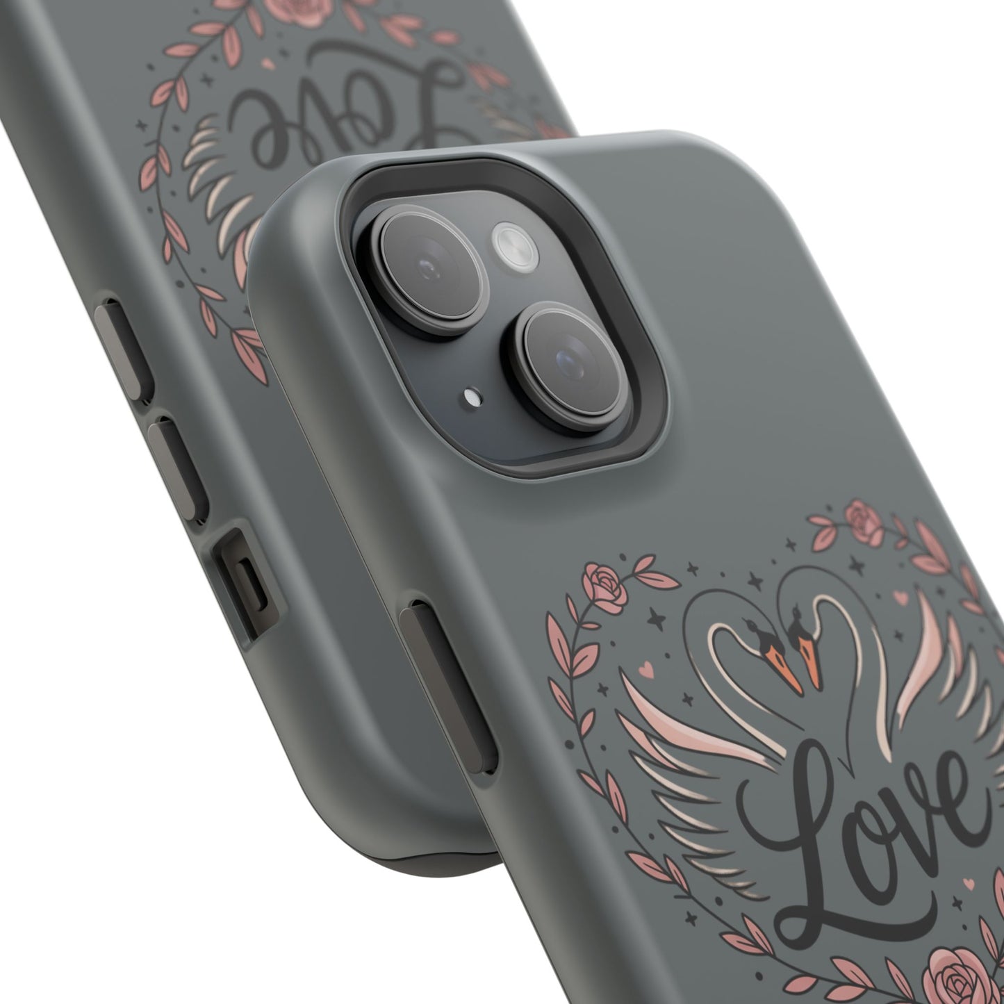 Phone Case — Romantic Swan 'Love' Impact-Resistant Protective Case