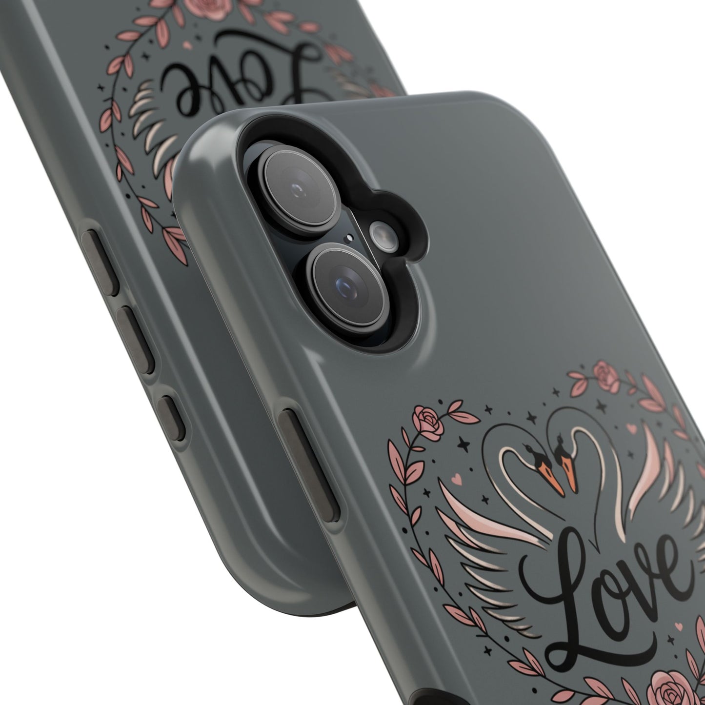 Phone Case — Romantic Swan 'Love' Impact-Resistant Protective Case