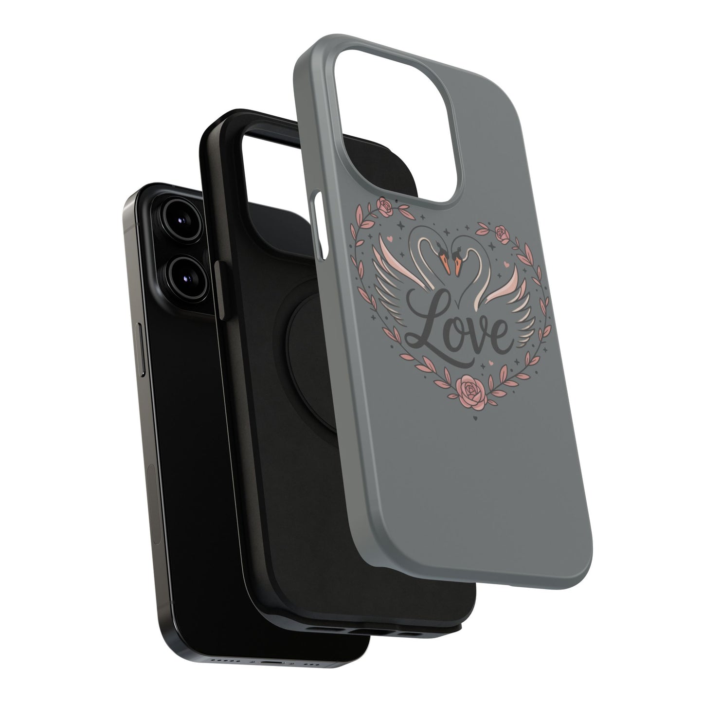 Phone Case — Romantic Swan 'Love' Impact-Resistant Protective Case
