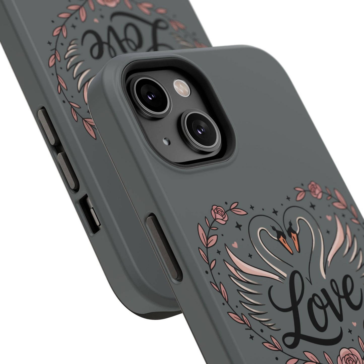 Phone Case — Romantic Swan 'Love' Impact-Resistant Protective Case