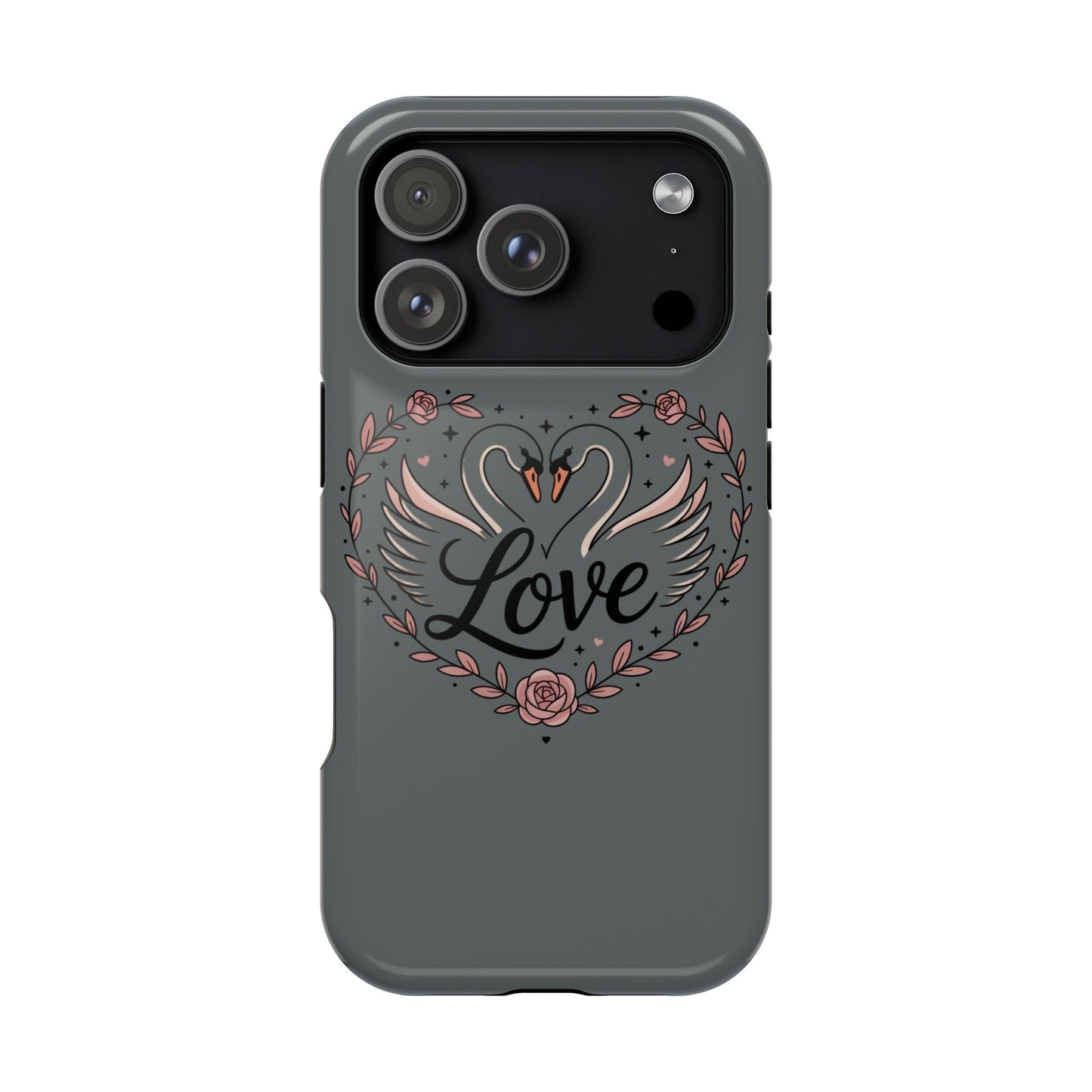 Phone Case — Romantic Swan 'Love' Impact-Resistant Protective Case