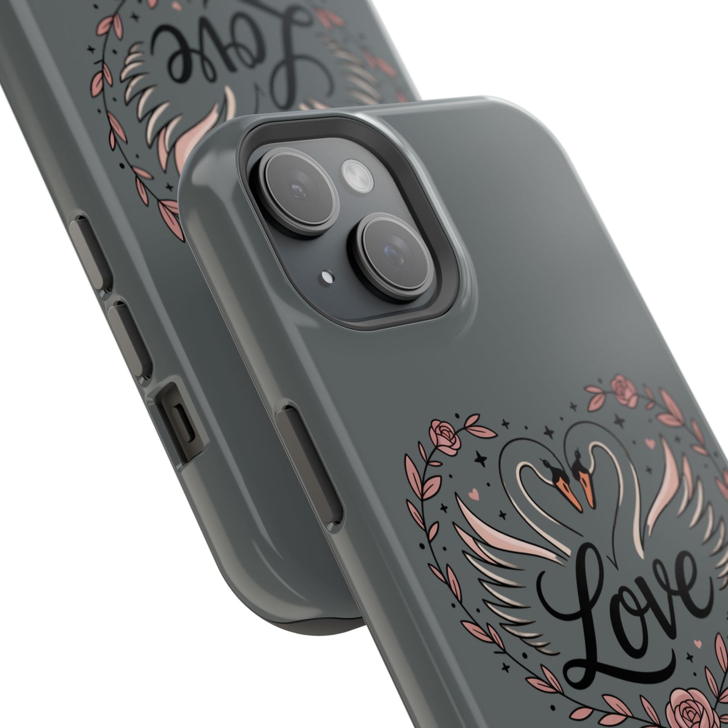 Phone Case — Romantic Swan 'Love' Impact-Resistant Protective Case