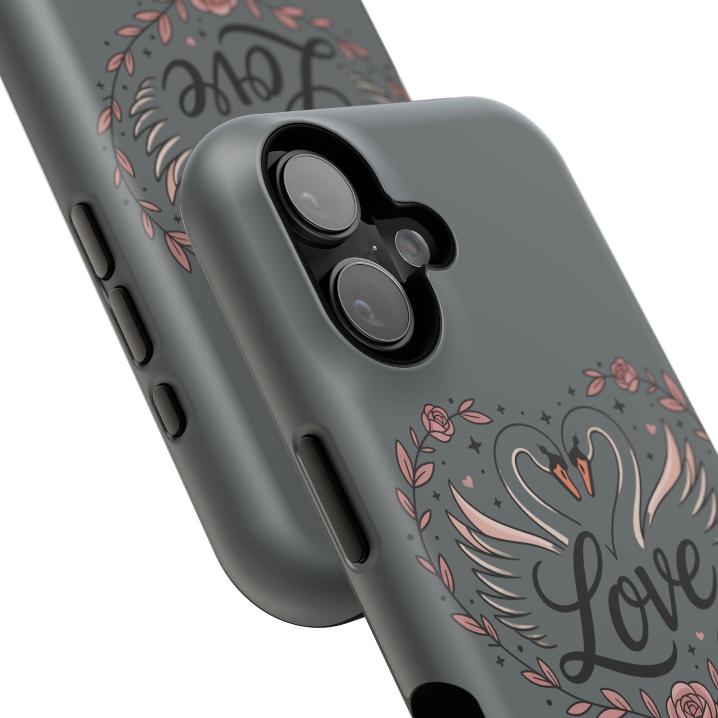 Phone Case — Romantic Swan 'Love' Impact-Resistant Protective Case