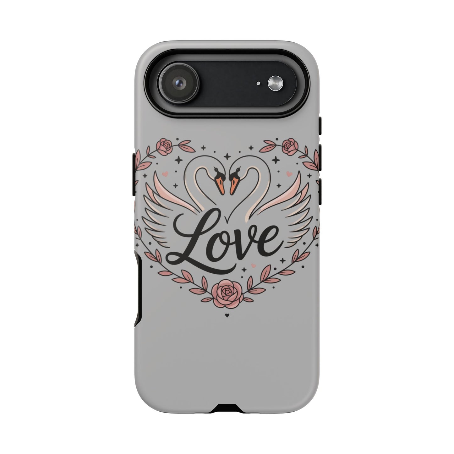 Phone Case — Swans Heart Love Floral Protective Tough Case