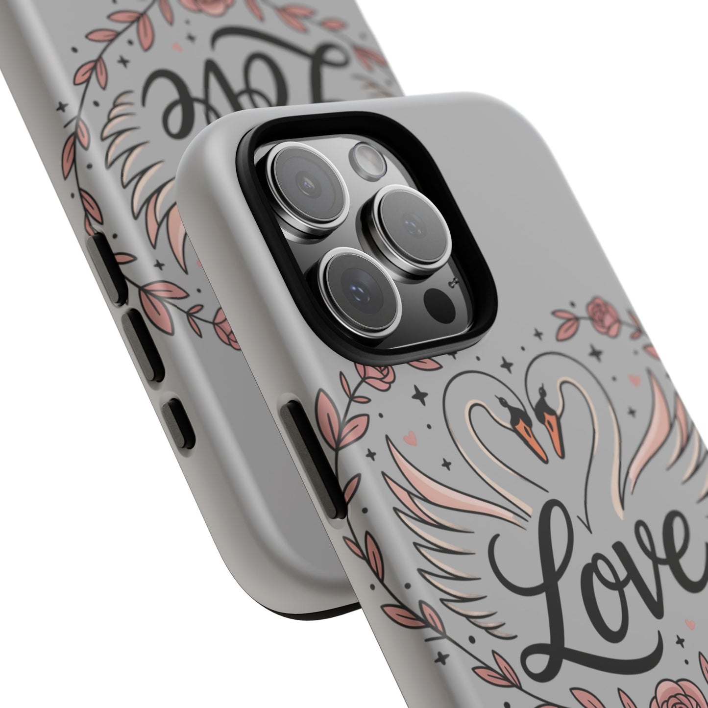 Phone Case — Swans Heart Love Floral Protective Tough Case