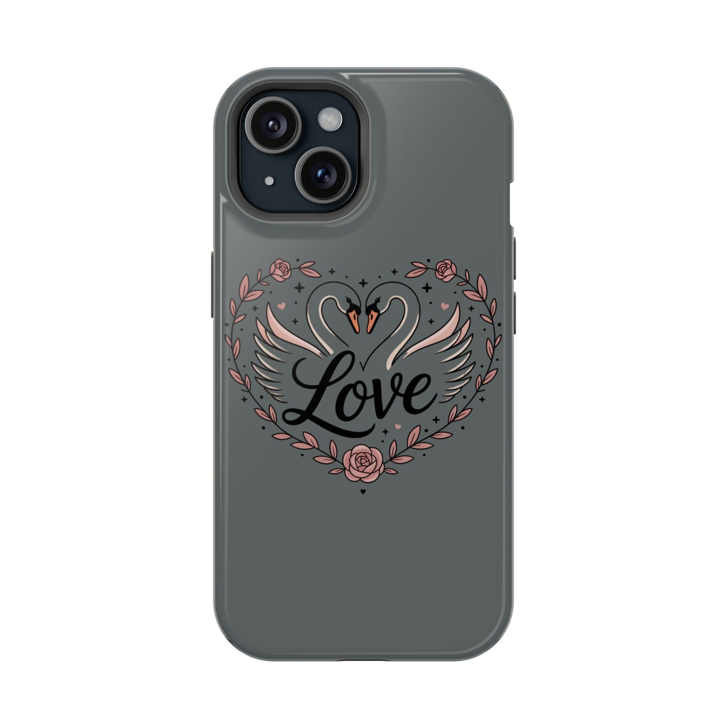 Phone Case — Romantic Swan 'Love' Impact-Resistant Protective Case