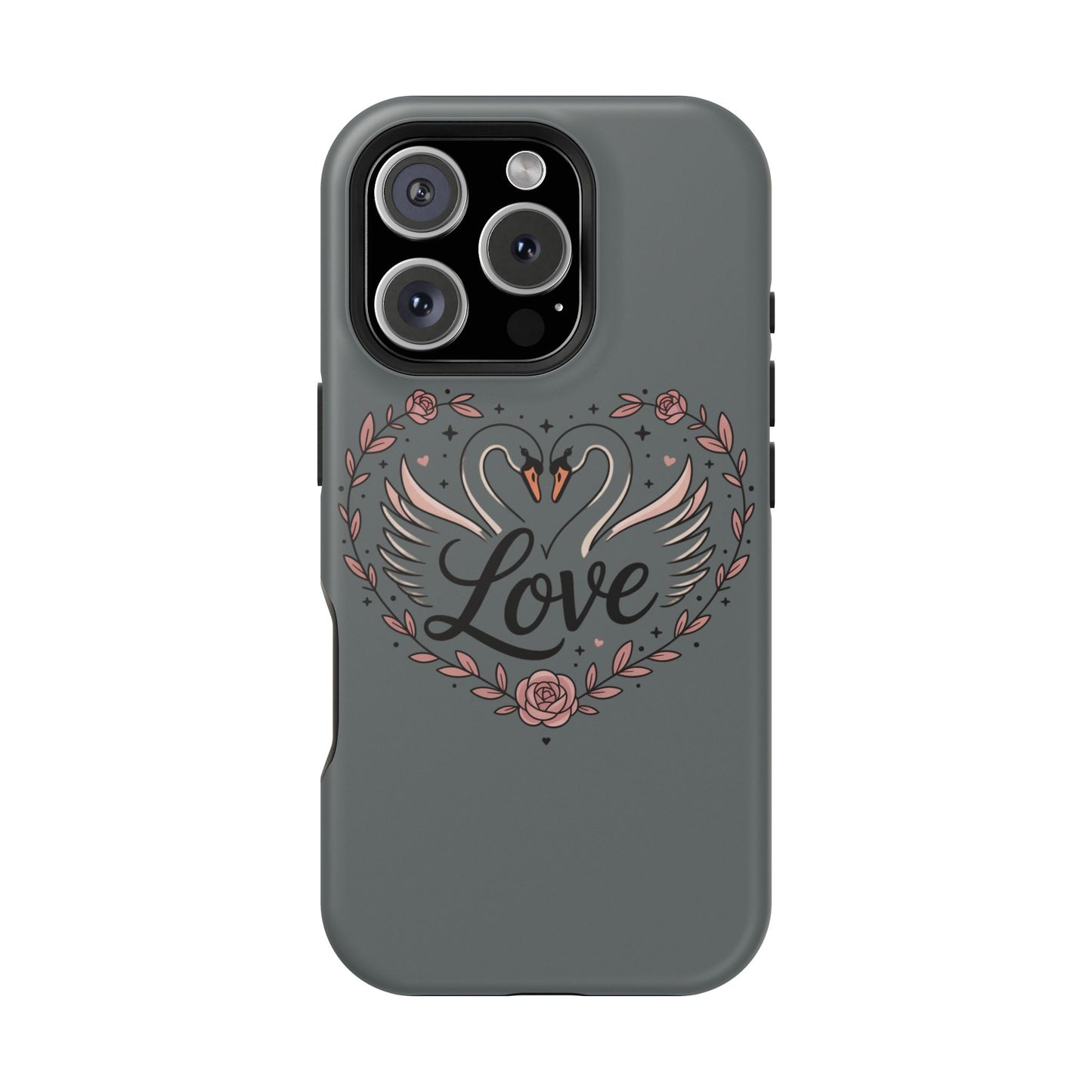 Phone Case — Romantic Swan 'Love' Impact-Resistant Protective Case