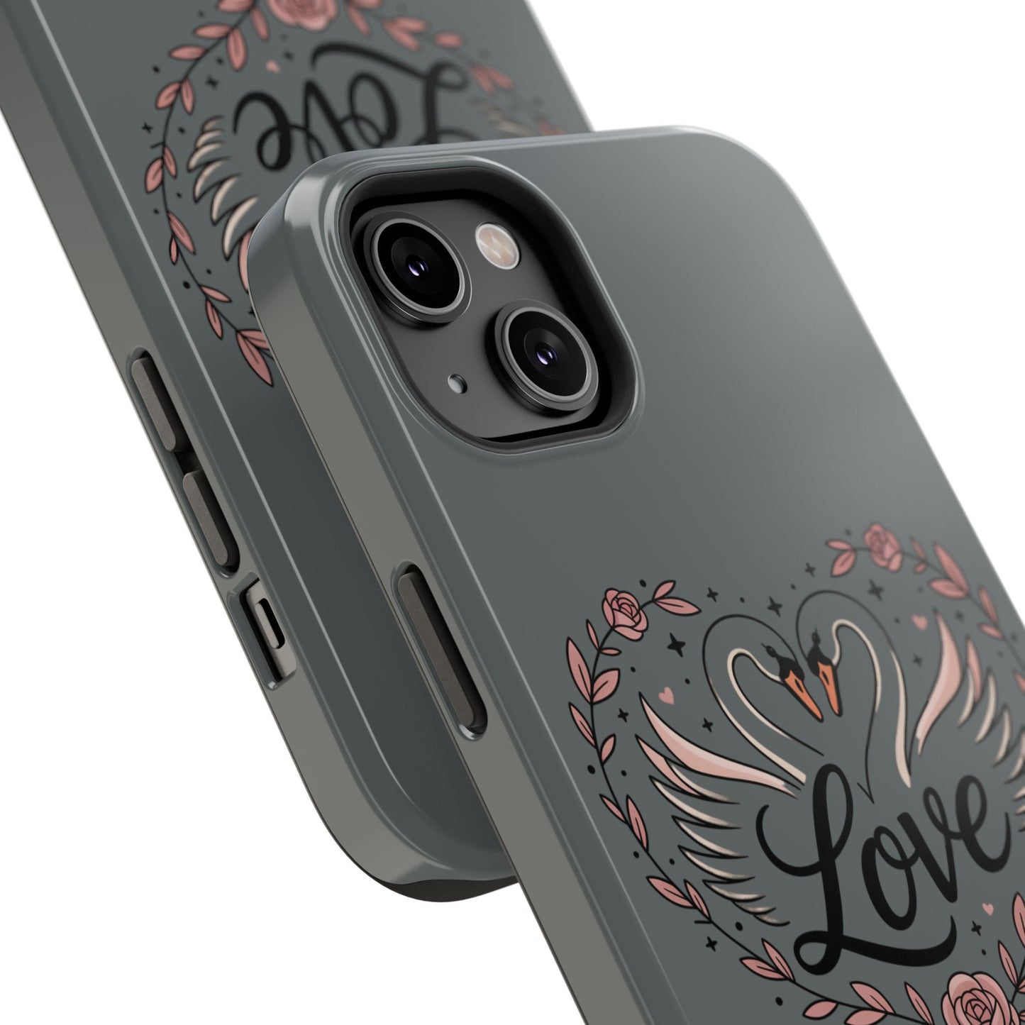 Phone Case — Romantic Swan 'Love' Impact-Resistant Protective Case
