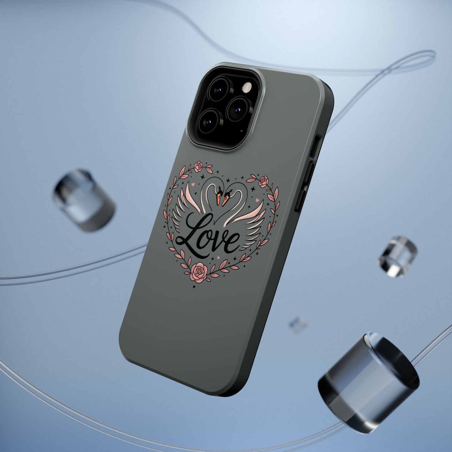 Phone Case — Romantic Swan 'Love' Impact-Resistant Protective Case