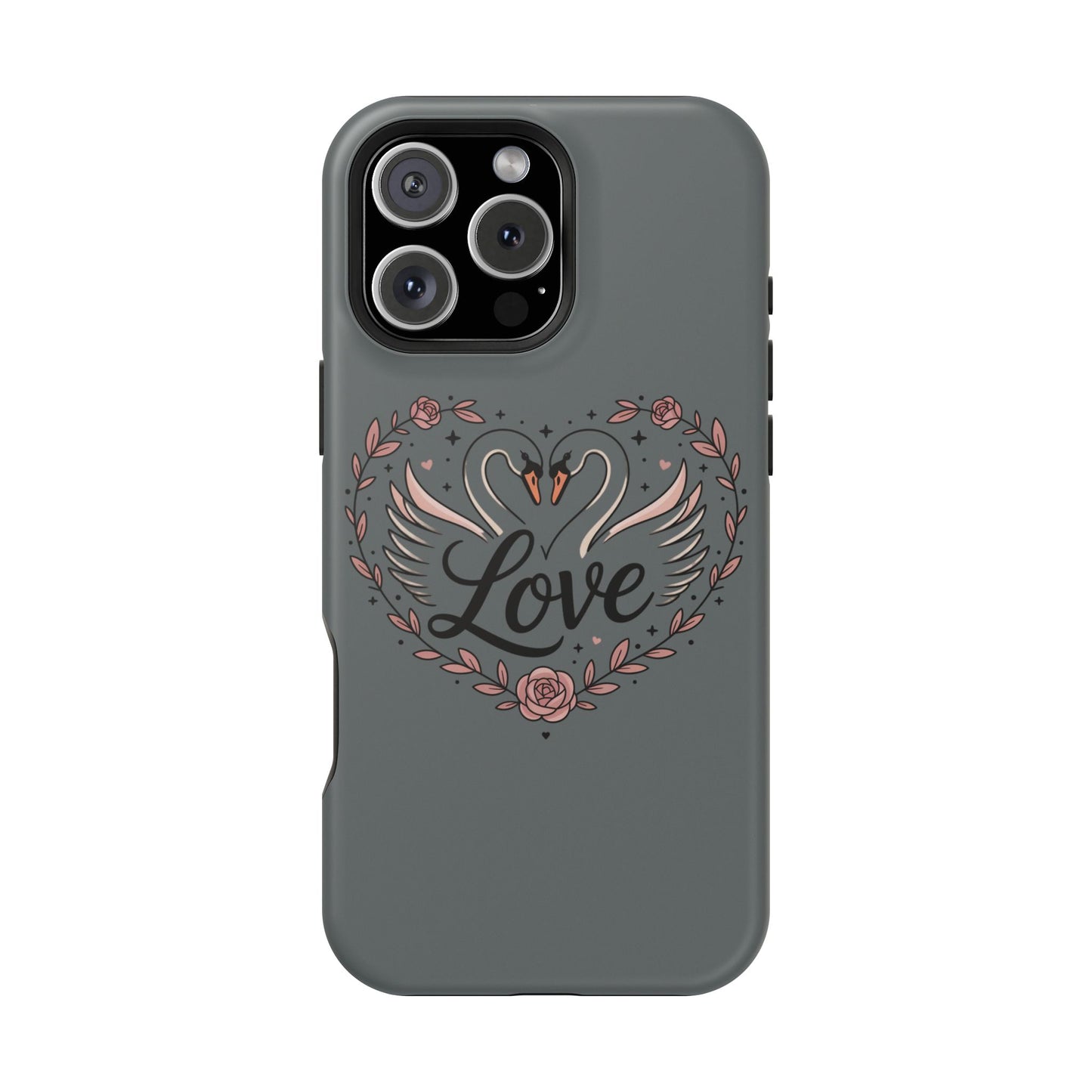 Phone Case — Romantic Swan 'Love' Impact-Resistant Protective Case