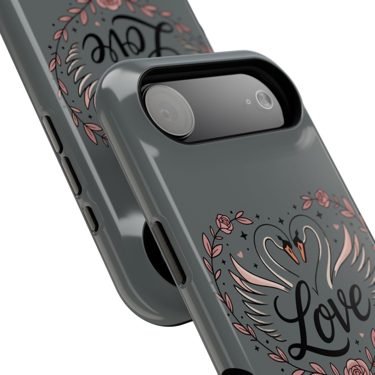 Phone Case — Romantic Swan 'Love' Impact-Resistant Protective Case
