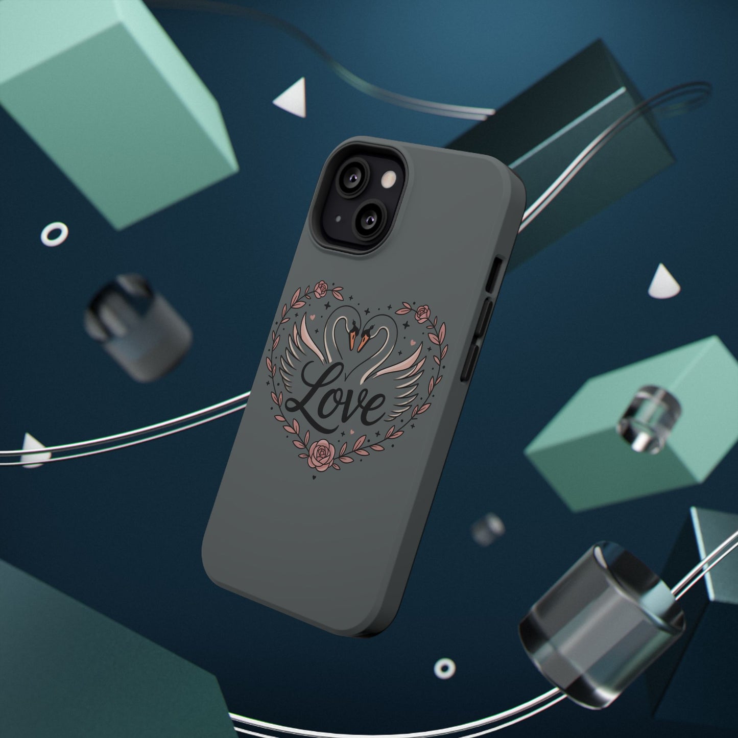 Phone Case — Romantic Swan 'Love' Impact-Resistant Protective Case