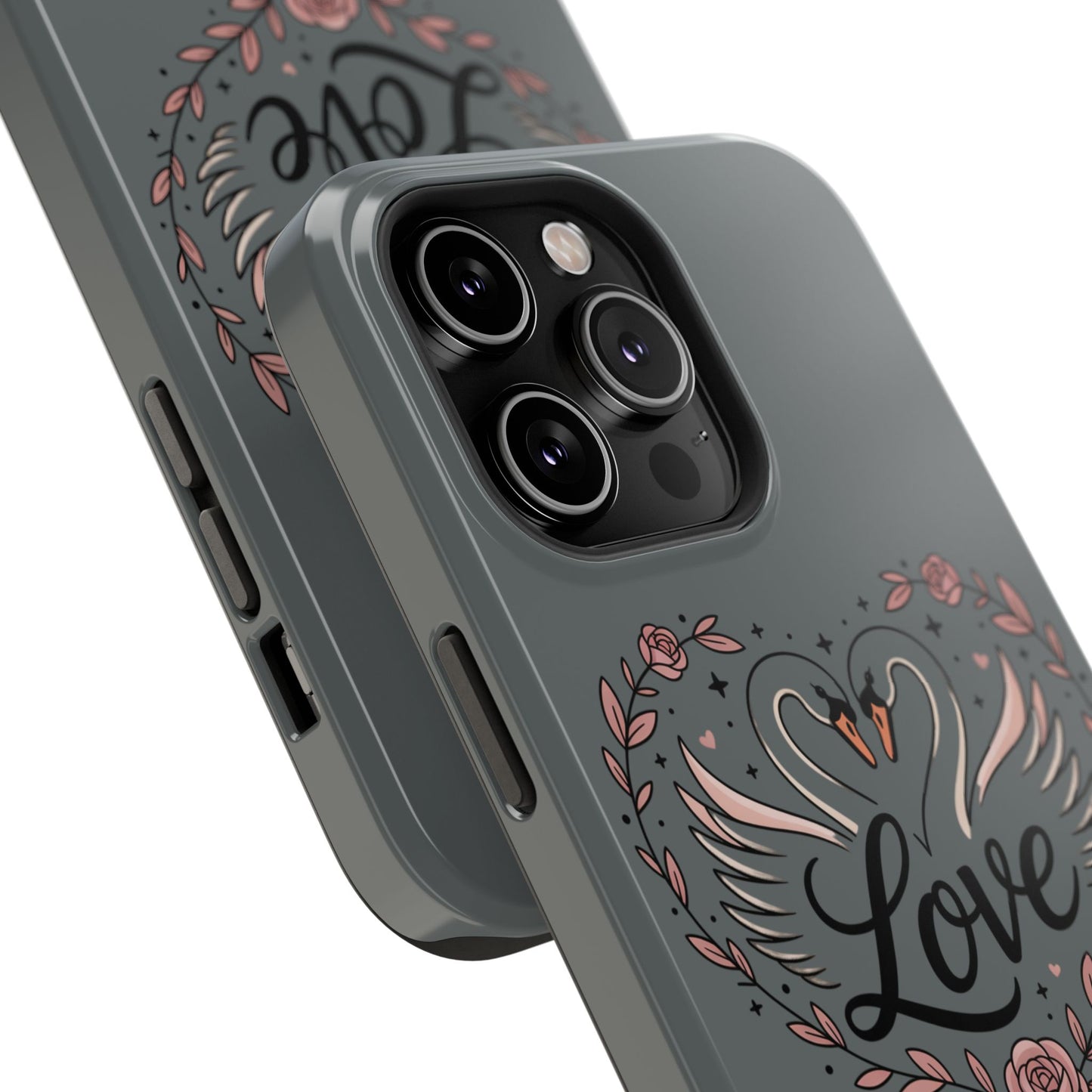 Phone Case — Romantic Swan 'Love' Impact-Resistant Protective Case