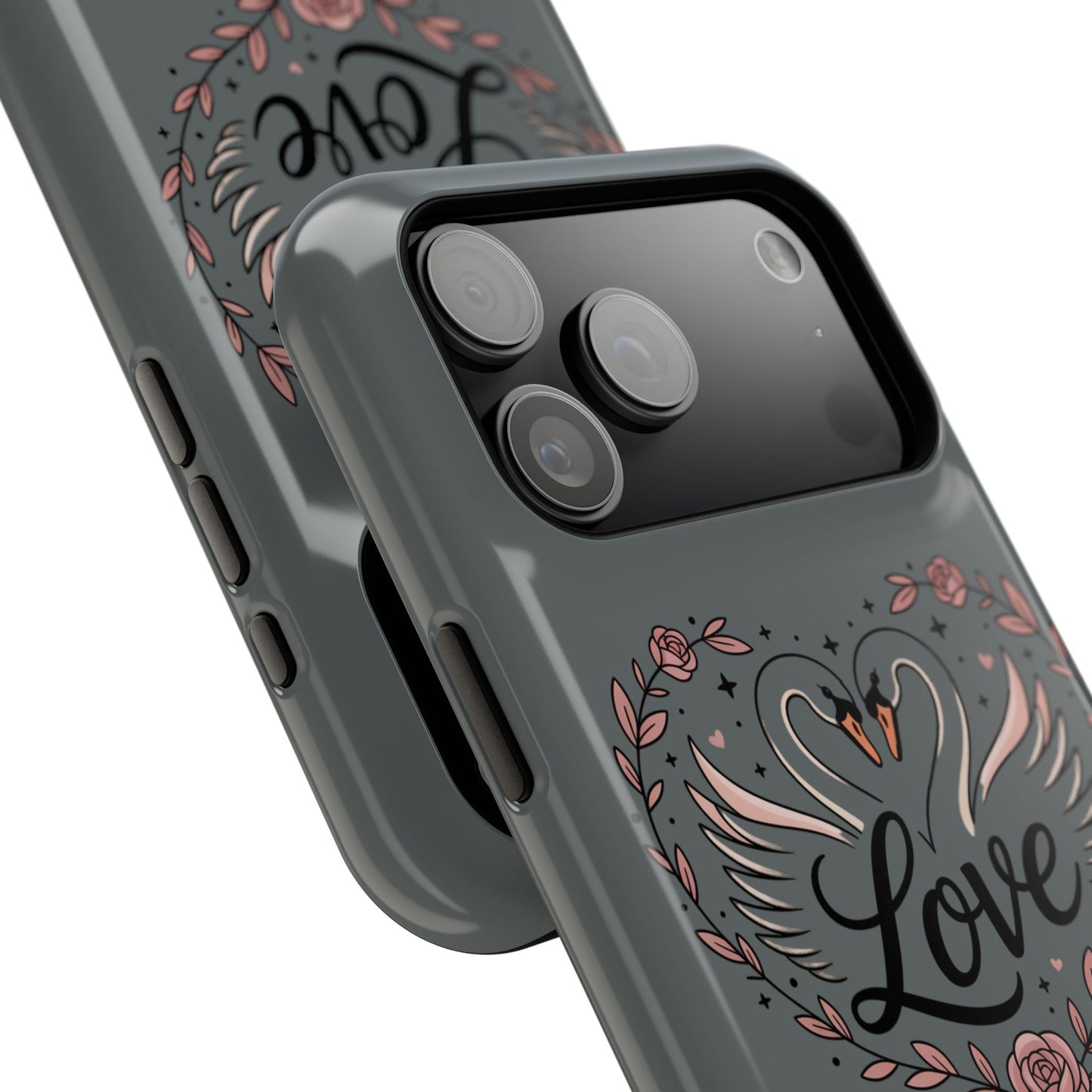 Phone Case — Romantic Swan 'Love' Impact-Resistant Protective Case