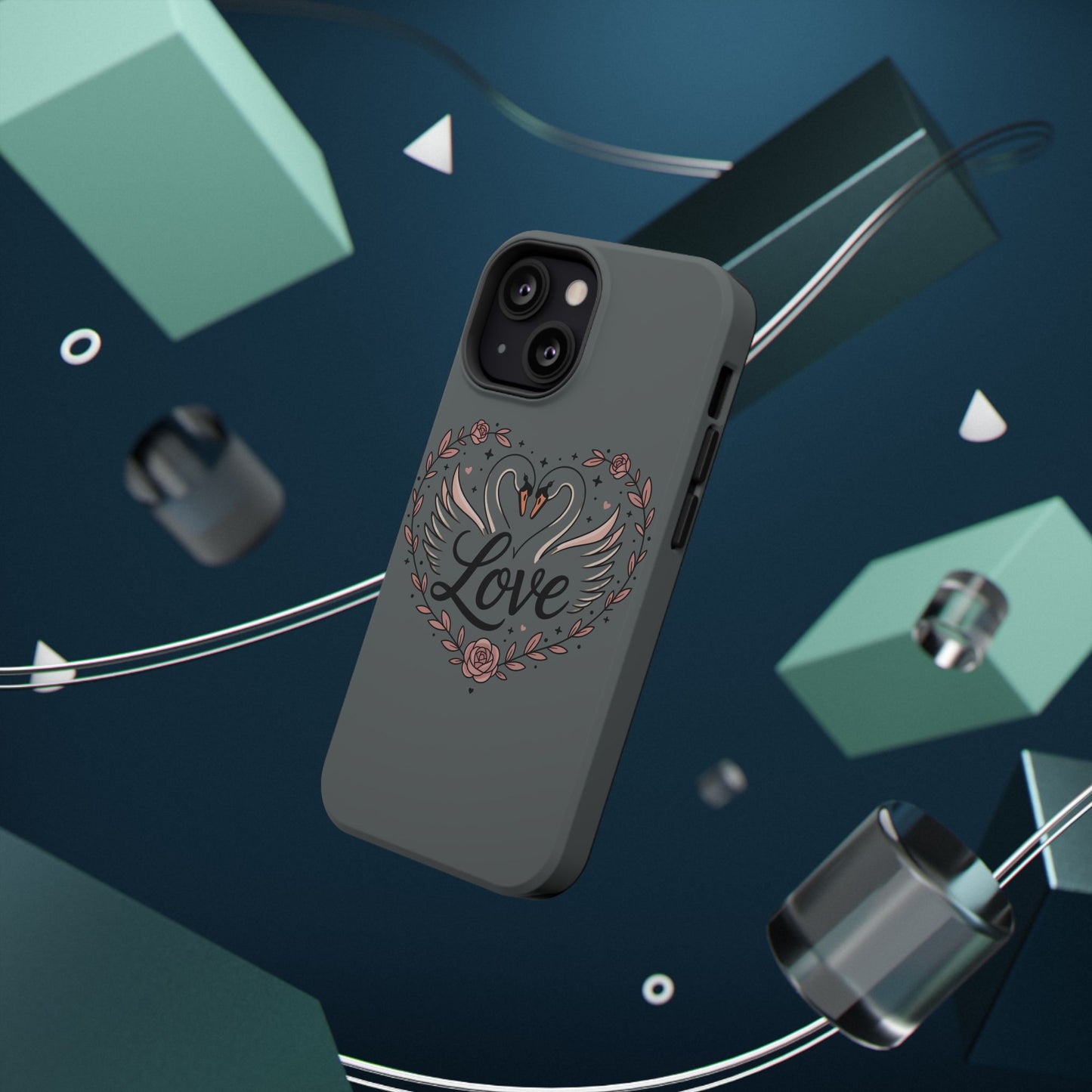 Phone Case — Romantic Swan 'Love' Impact-Resistant Protective Case