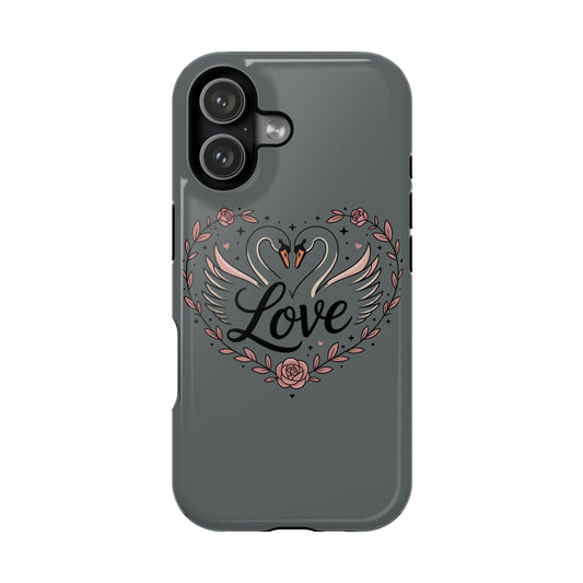 Phone Case — Romantic Swan 'Love' Impact-Resistant Protective Case