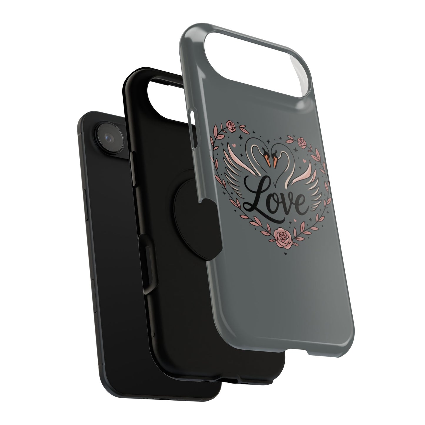Phone Case — Romantic Swan 'Love' Impact-Resistant Protective Case