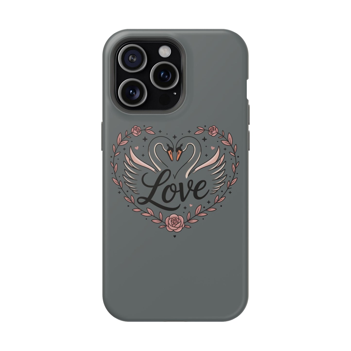 Phone Case — Romantic Swan 'Love' Impact-Resistant Protective Case