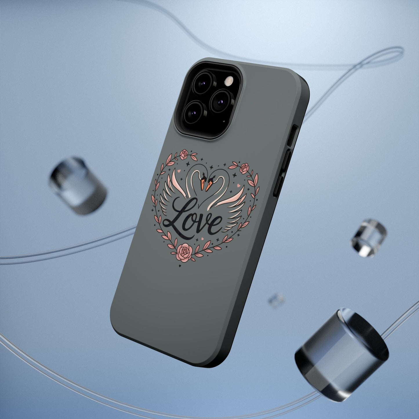 Phone Case — Romantic Swan 'Love' Impact-Resistant Protective Case