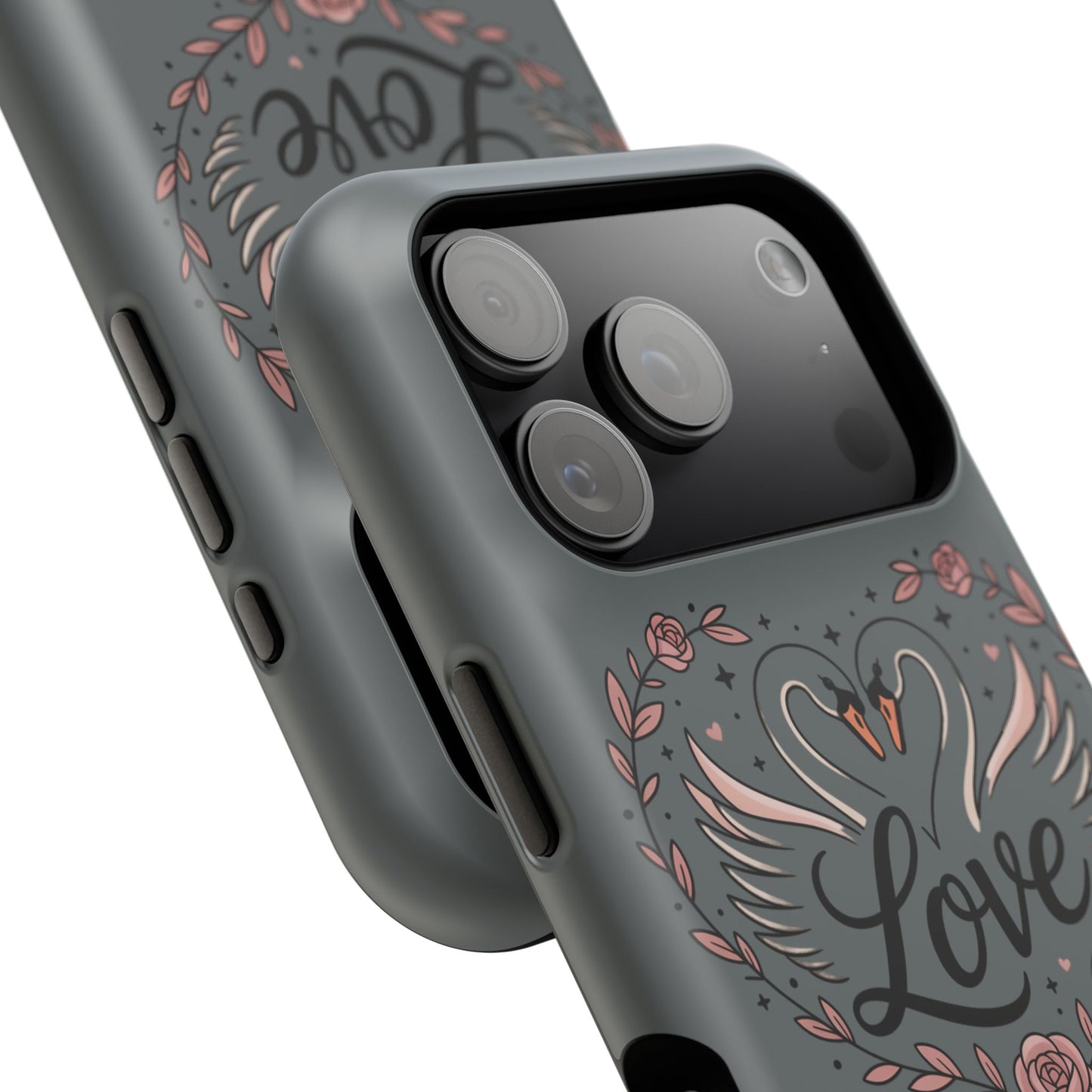 Phone Case — Romantic Swan 'Love' Impact-Resistant Protective Case