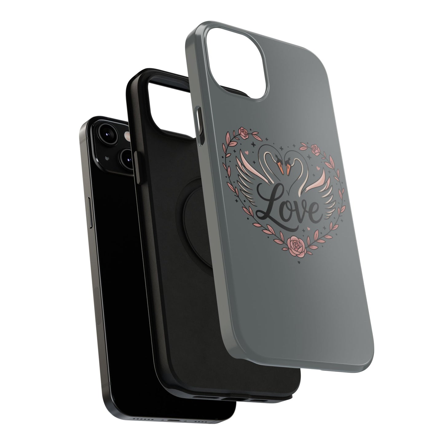 Phone Case — Romantic Swan 'Love' Impact-Resistant Protective Case