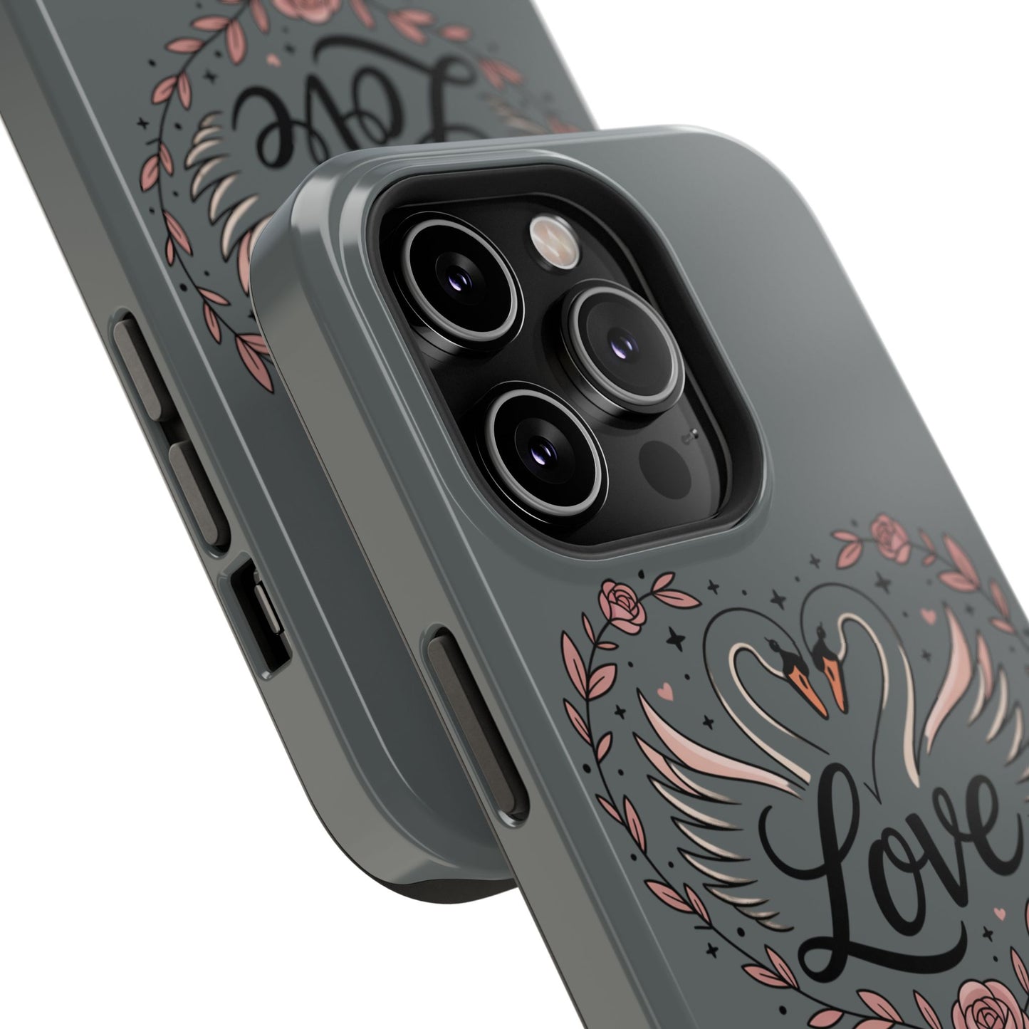 Phone Case — Romantic Swan 'Love' Impact-Resistant Protective Case