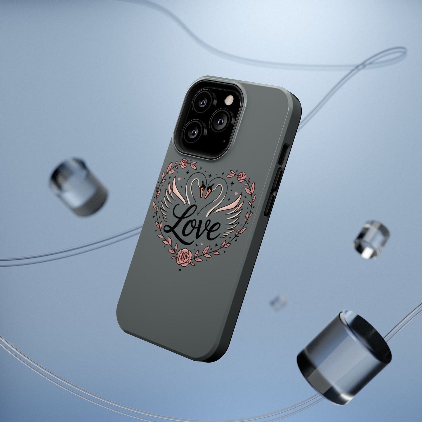 Phone Case — Romantic Swan 'Love' Impact-Resistant Protective Case